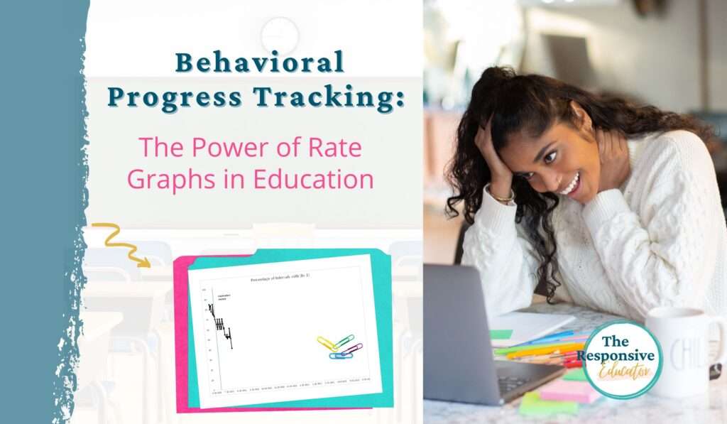 Teacher looking at rate graphs on computer