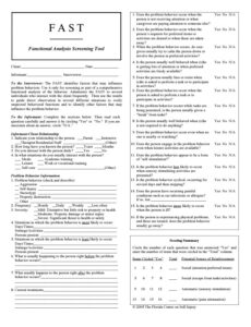 Image of Functional Assessment Screening Tool (FAST)