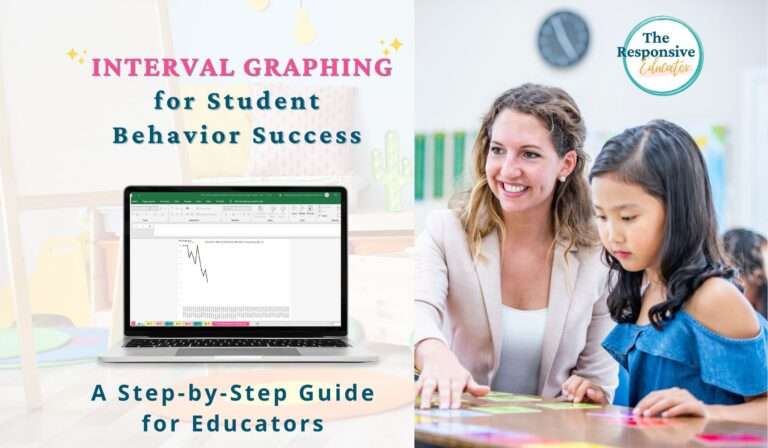 interval graphing image, teacher and student working together