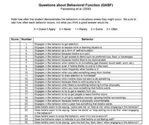 Questions About Behavior Function (QABF)