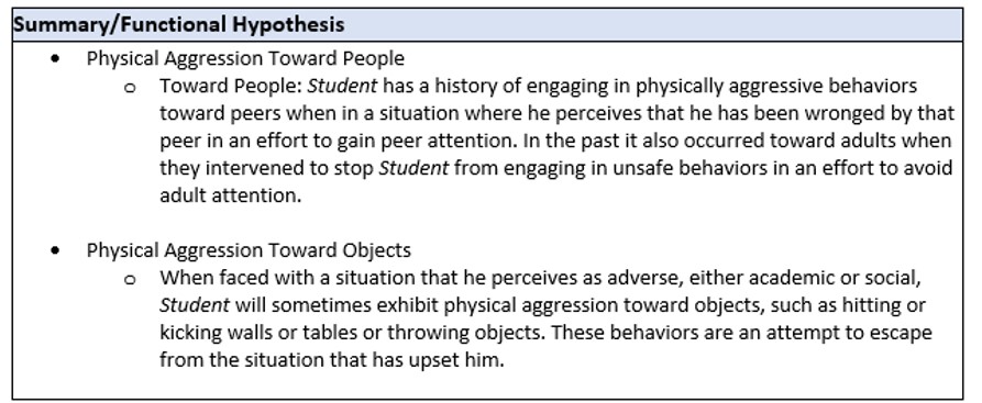 Snip of summary/functional hypothesis from a BIP