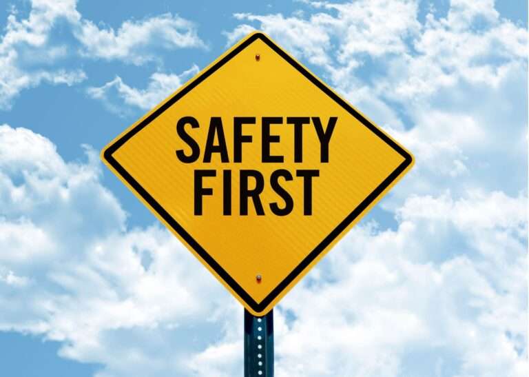 safety first sign