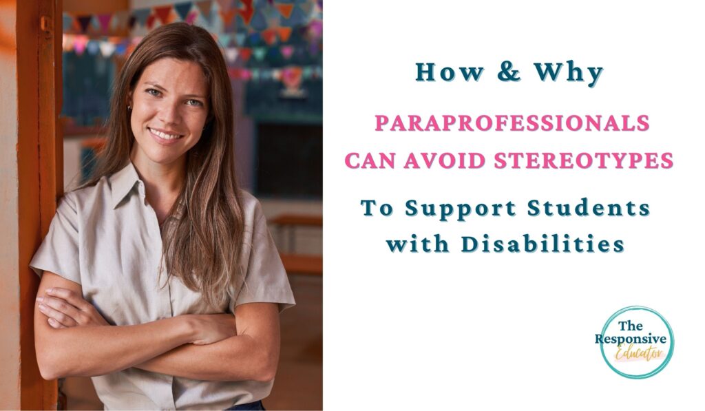 paraprofessionals who work with students with disabilities- woman standing in classroom doorway