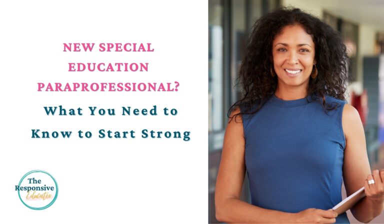 special education paraprofessional - woman standing in school