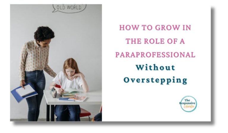 Role of a paraprofessional- helping a student