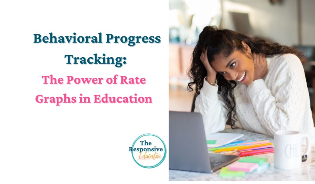 Teacher looking at rate graphs on computer