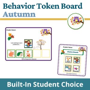 Autumn Behavior Token Board