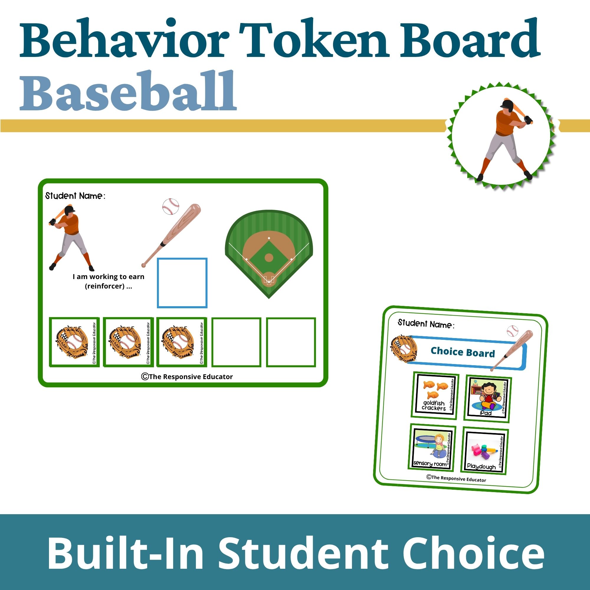 Baseball Behavior Token Board