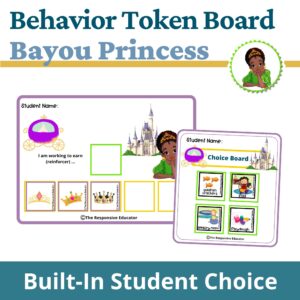 Bayou Princess Behavior Token Board