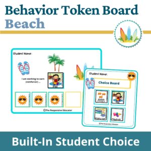 Beach Behavior Token Board