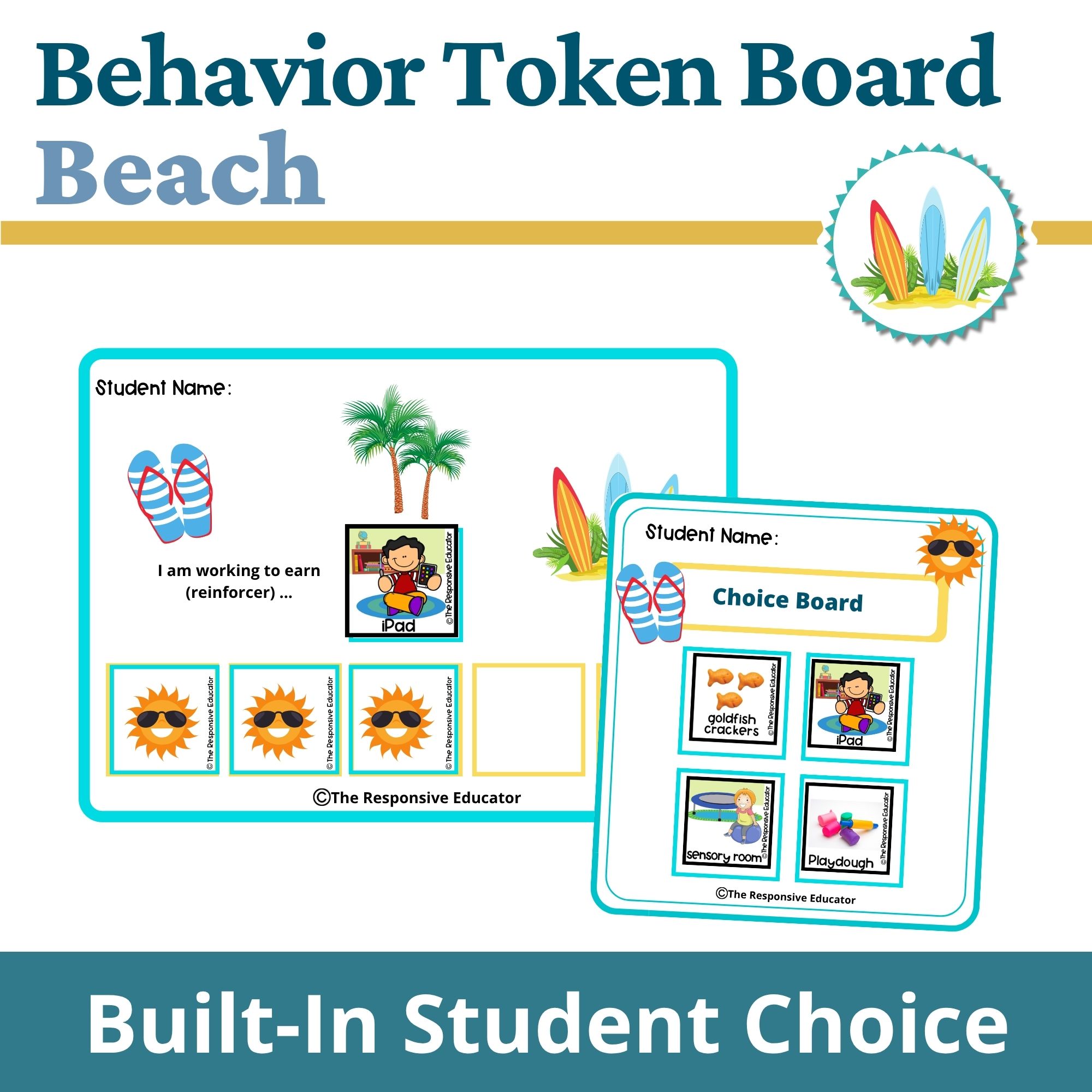 Beach Behavior Token Board