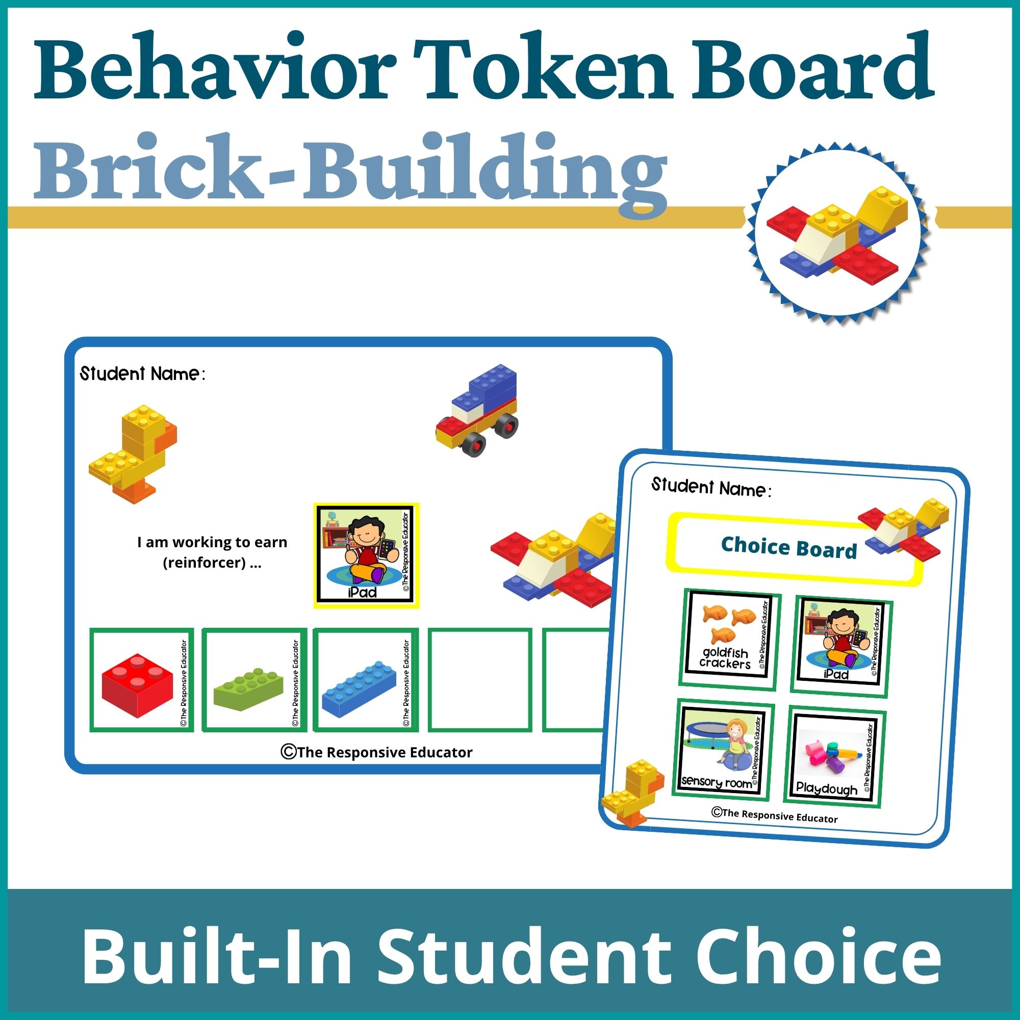 Brick Building Behavior Token Board