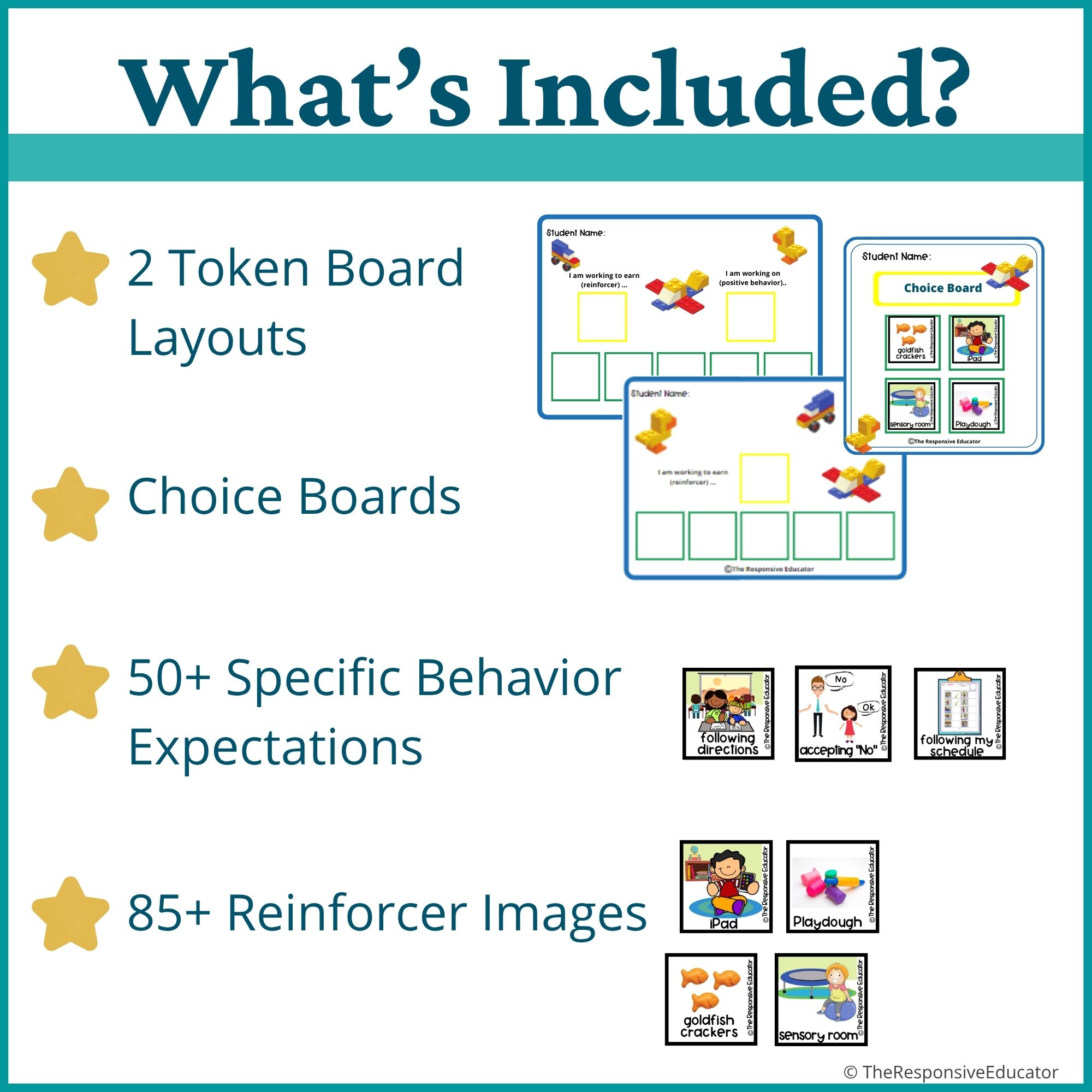 Brick Building Behavior Token Board – “I Am Working For” Visual - Image 2