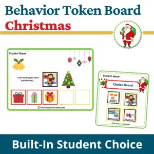 Christmas Behavior Token Board