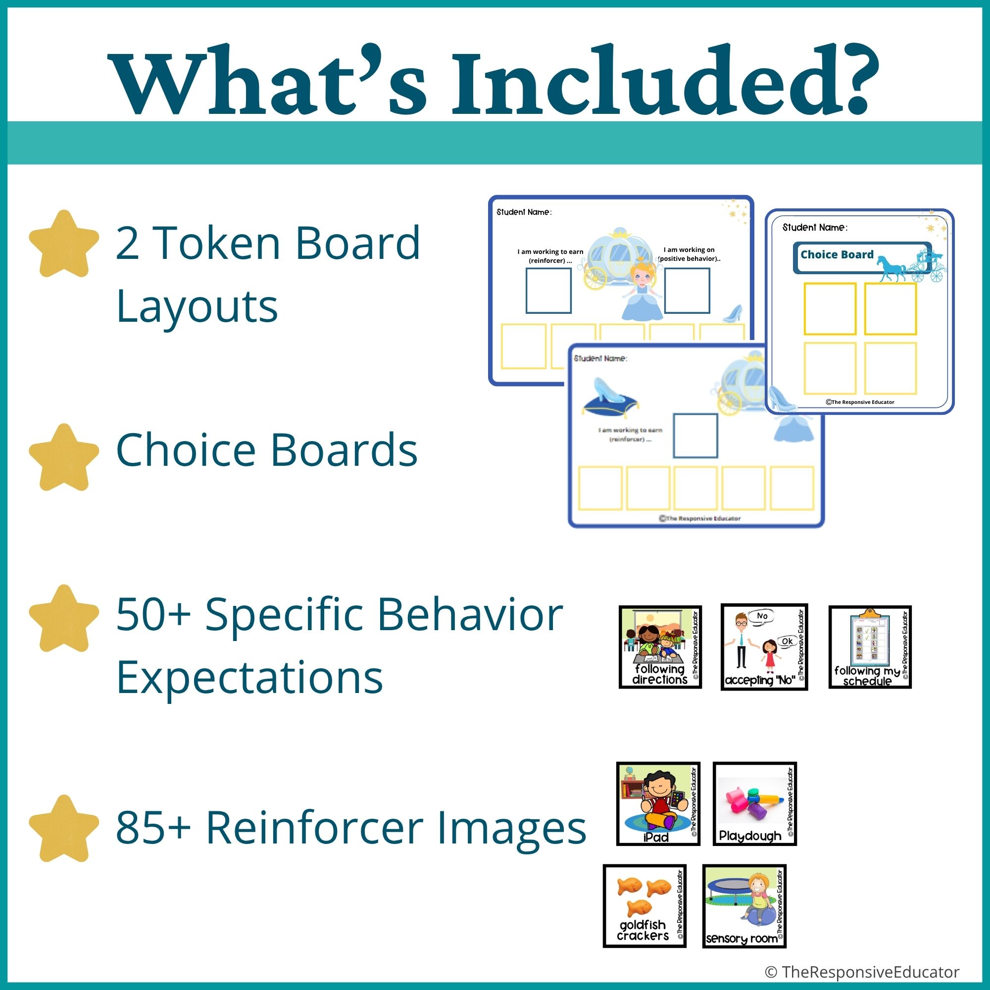 Cinderella Behavior Token Board – “I Am Working For” Visual - Image 2
