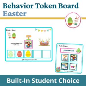 Easter Behavior Token Board – “I Am Working For” Visual