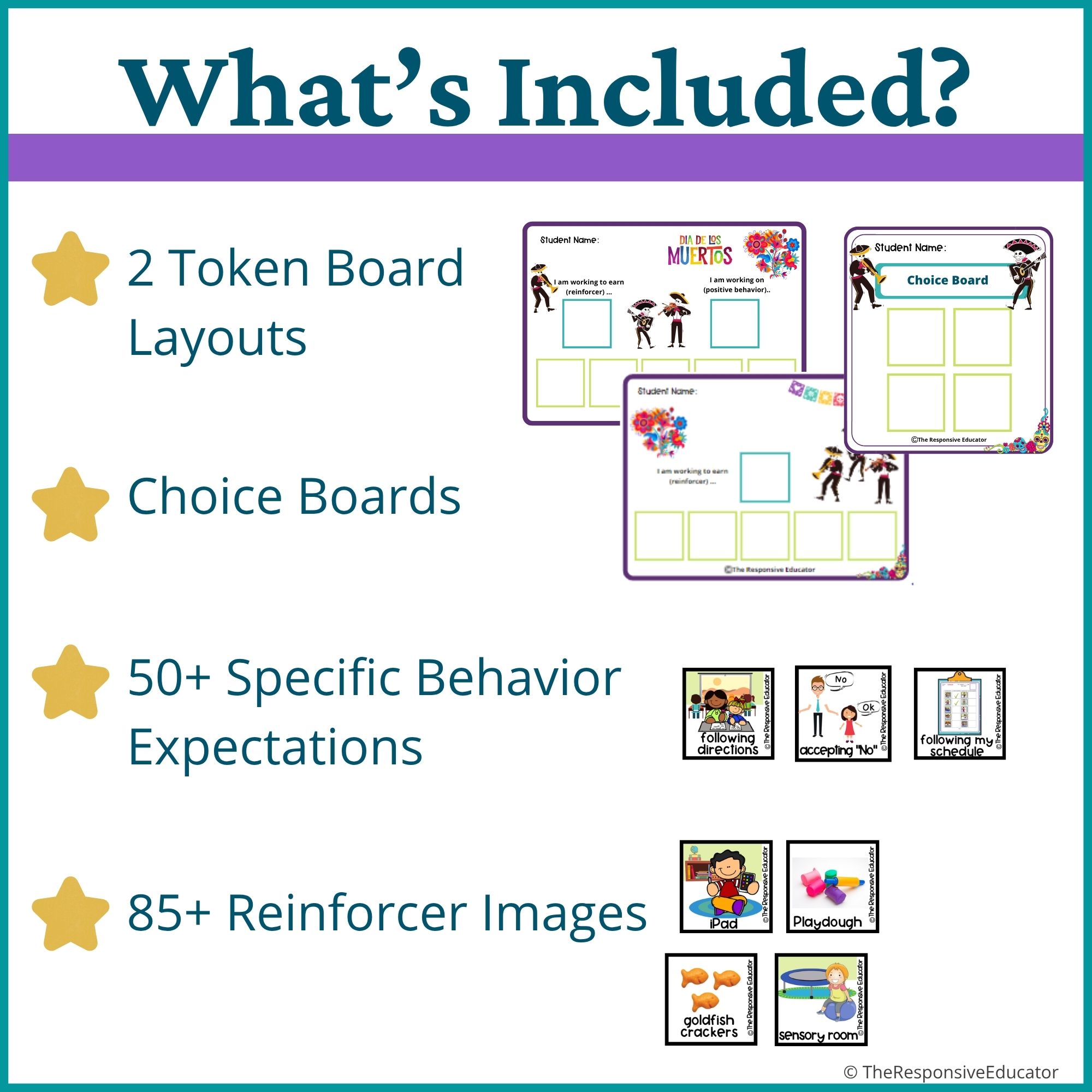 Dia de los Muertos Behavior Token Board – “I Am Working For” Visual - Image 4