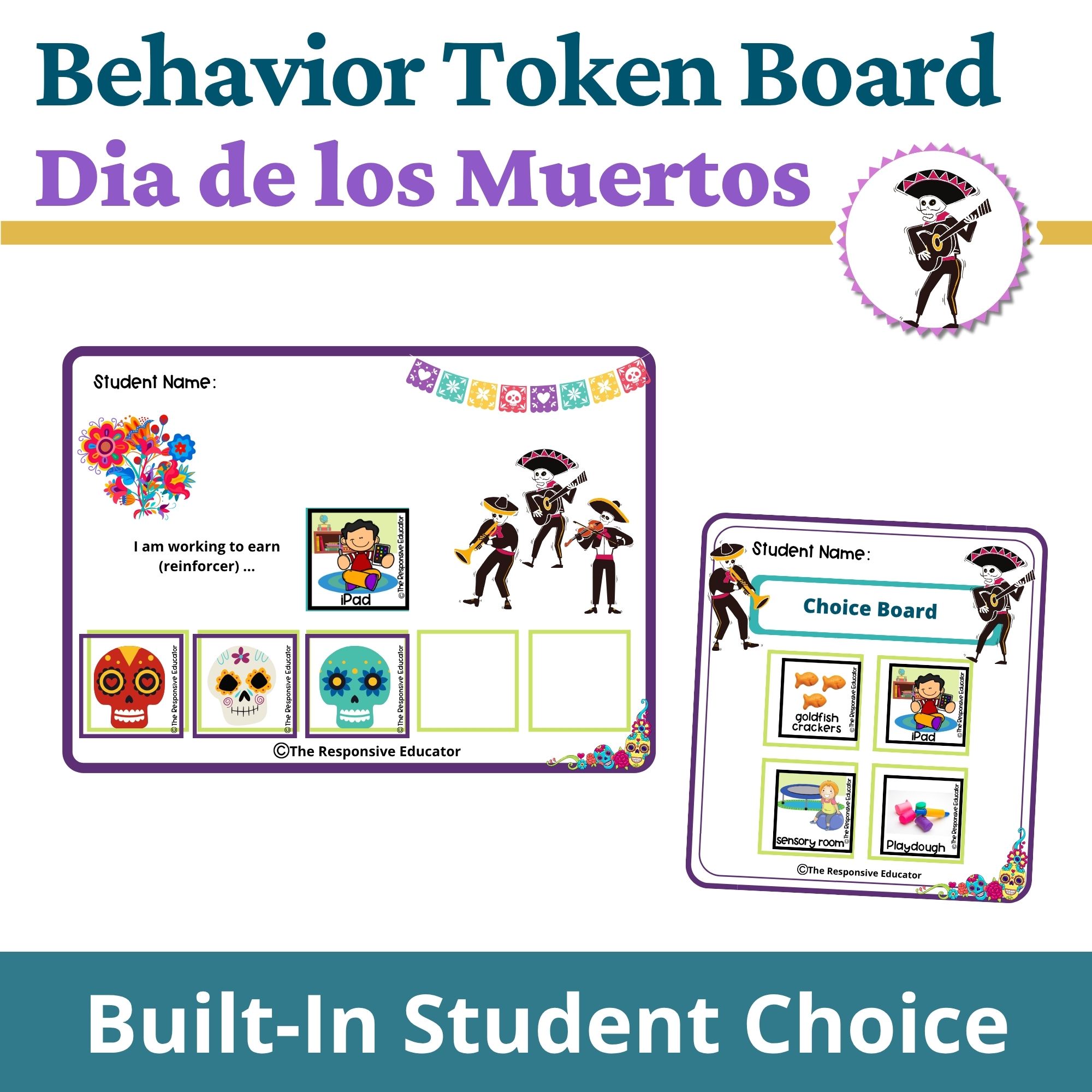 Dia de los Muertos Behavior Token Board