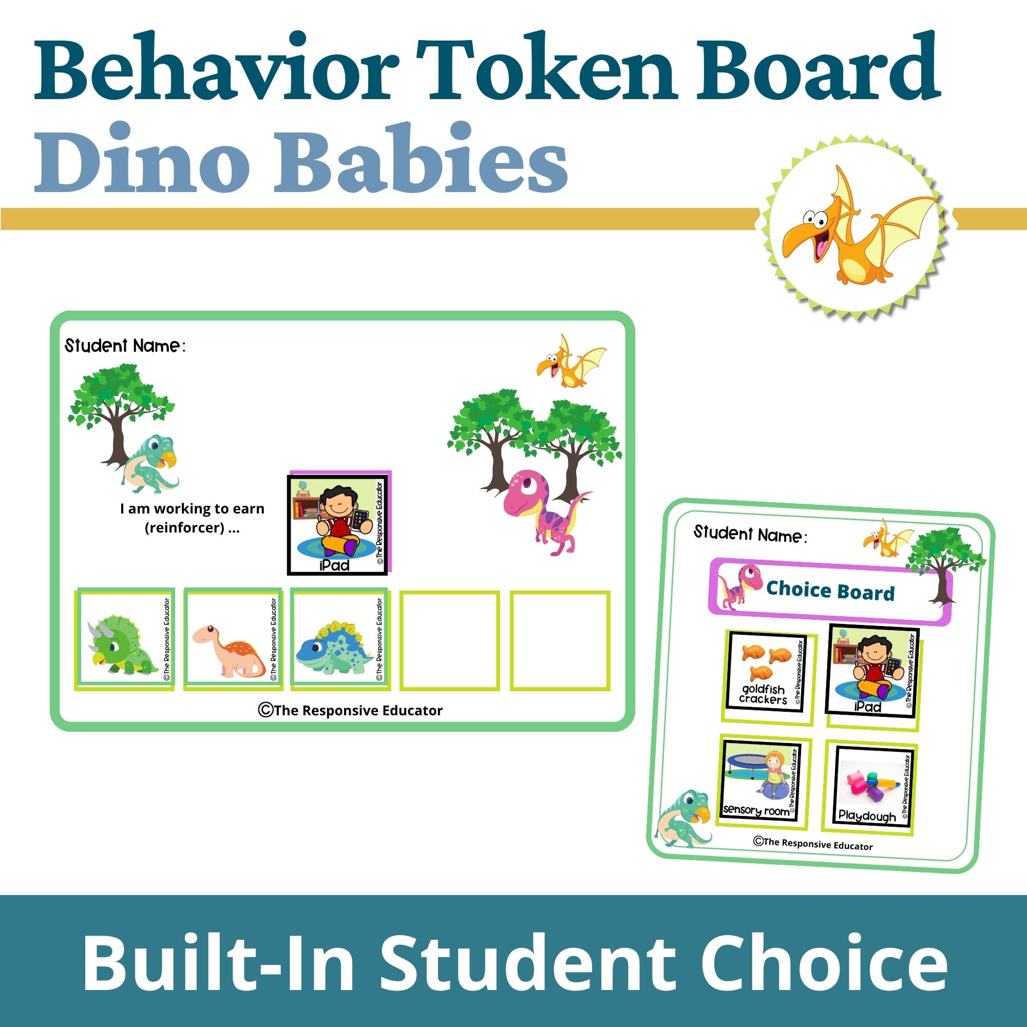 Dino Babies Behavior Token Board