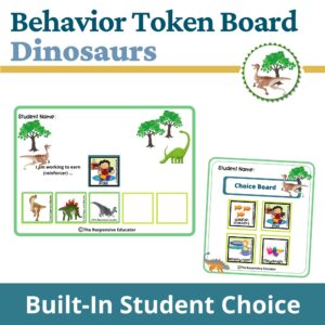 Dinosaurs Behavior Token Board