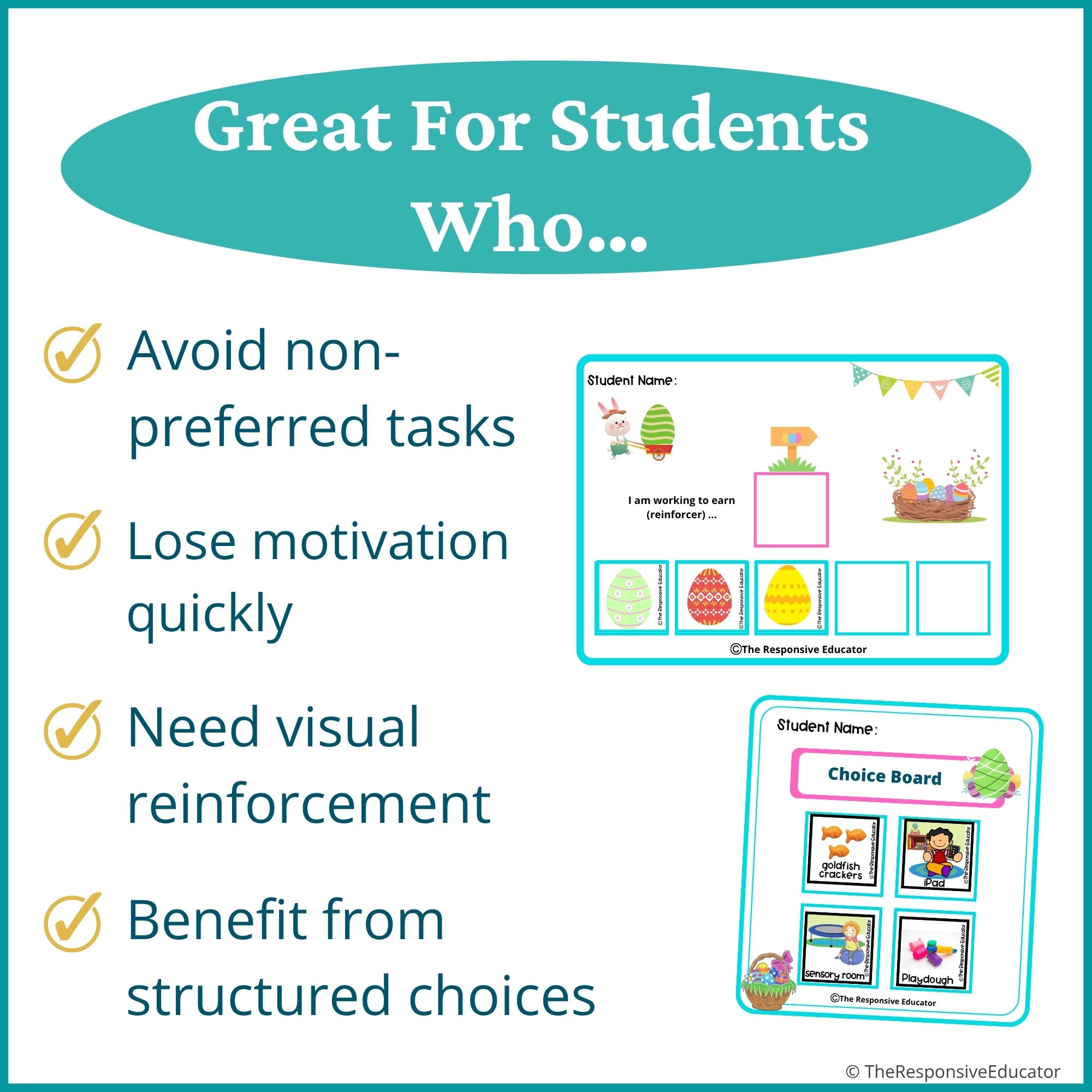 Easter Behavior Token Board – “I Am Working For” Visual - Image 3