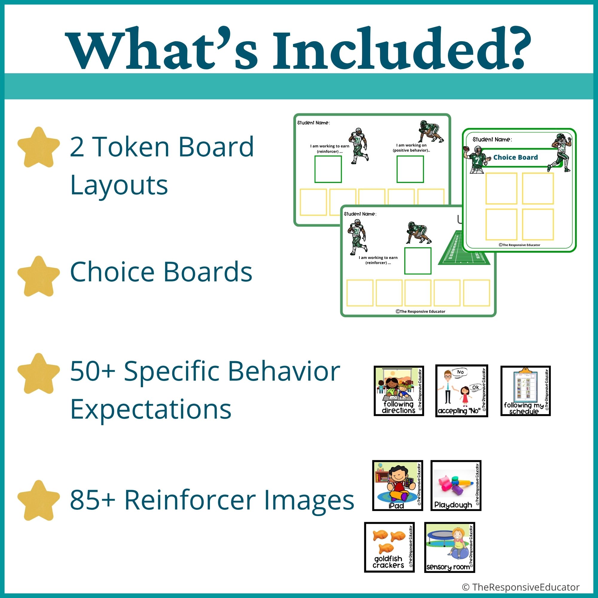 Football Behavior Token Board – “I Am Working For” Visual - Image 2