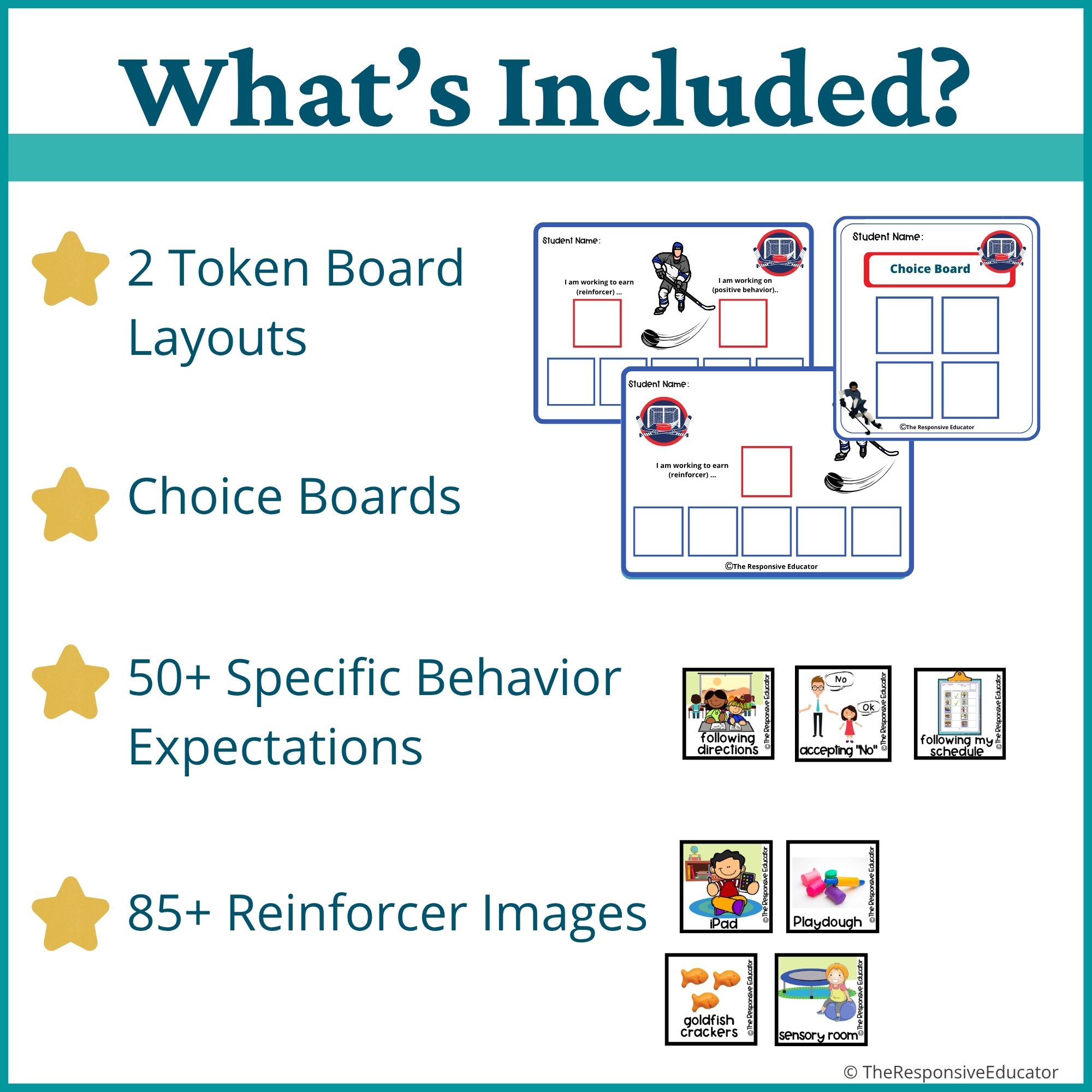 Hockey Behavior Token Board – “I Am Working For” Visual - Image 2