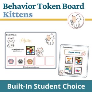 Kittens Behavior Token Board
