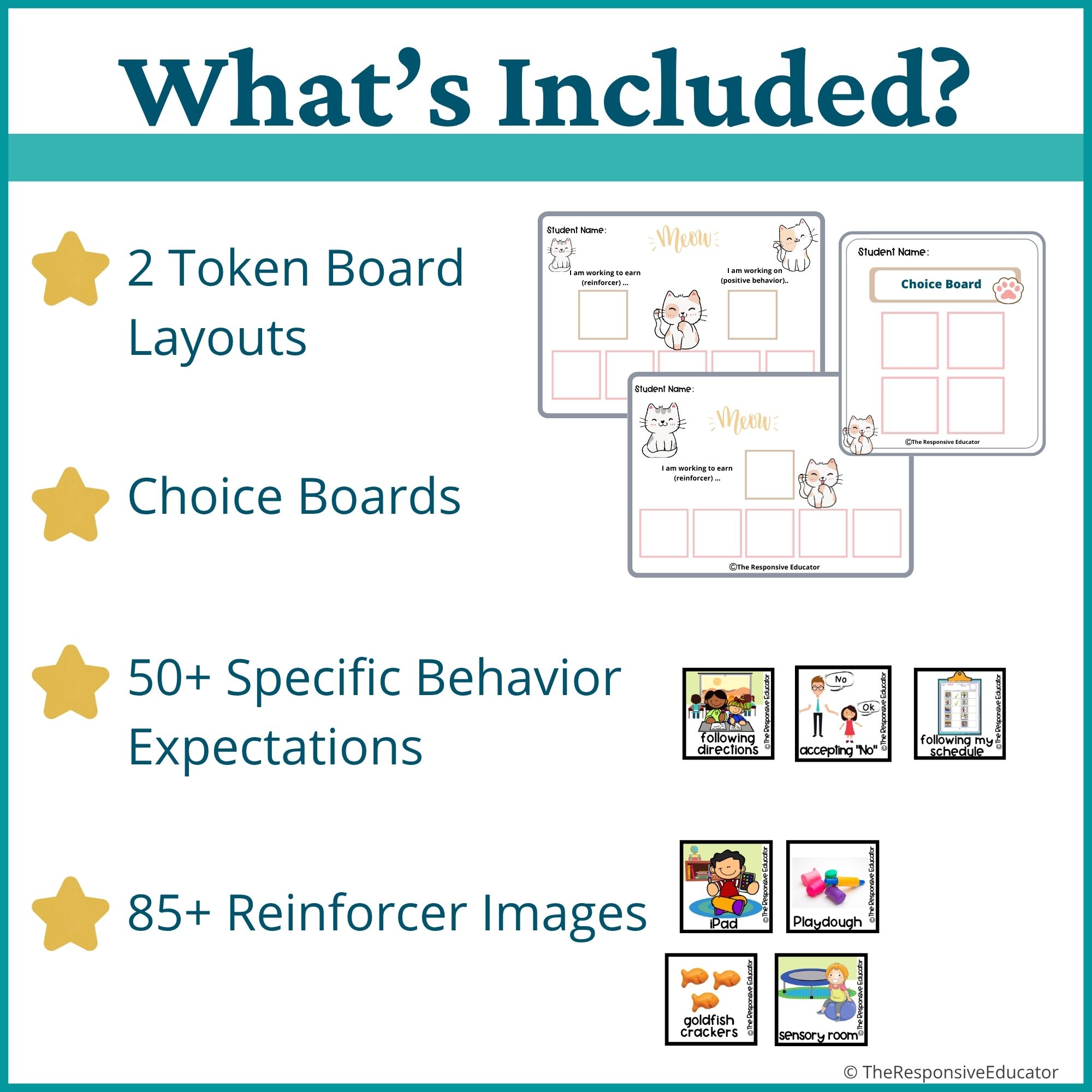 Kittens Behavior Token Board – “I Am Working For” Visual - Image 2