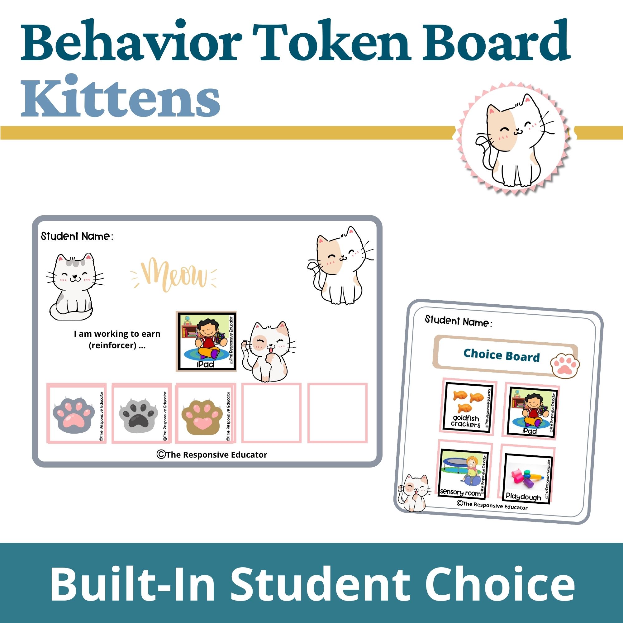 Kittens Behavior Token Board