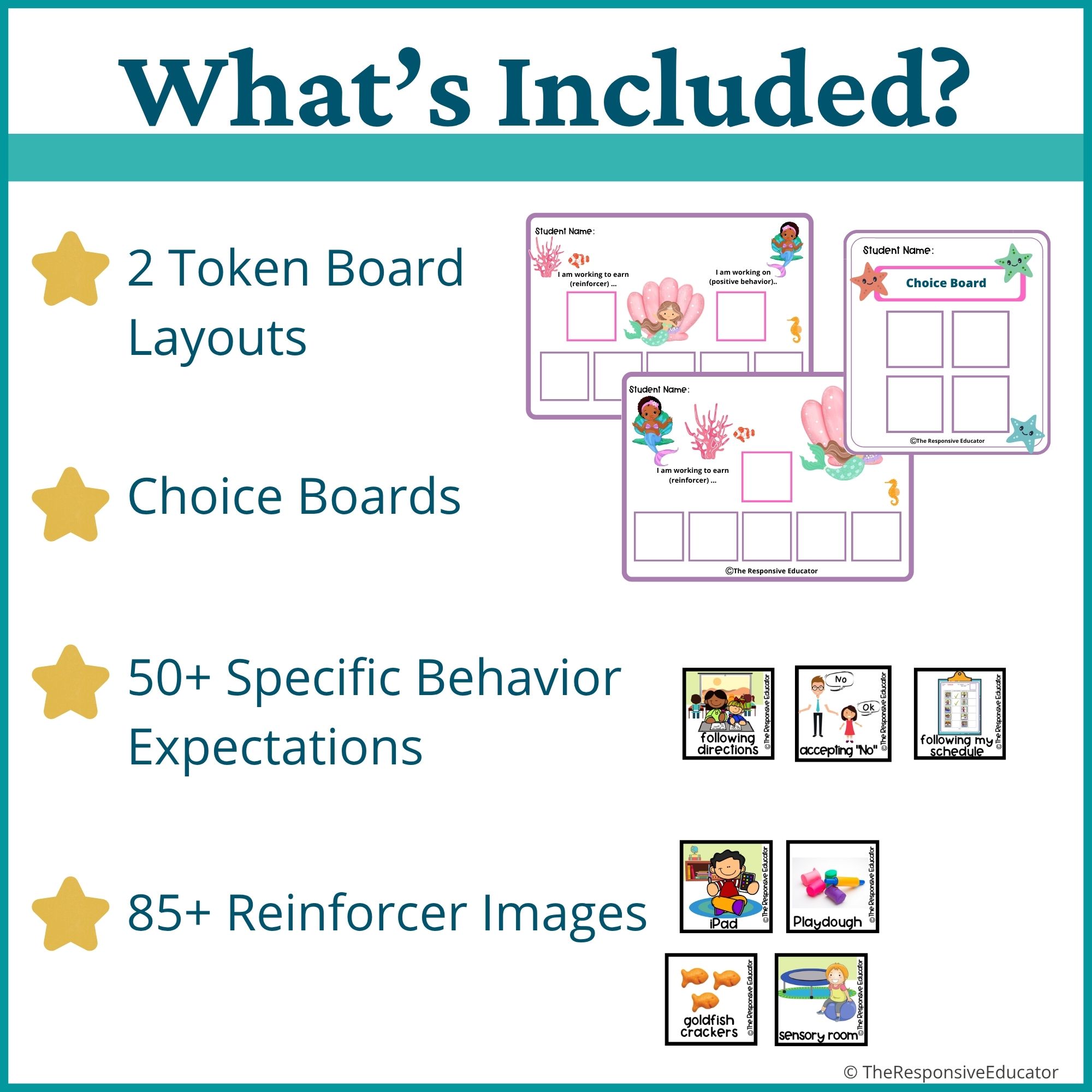 Mermaids Behavior Token Board – “I Am Working For” Visual - Image 2