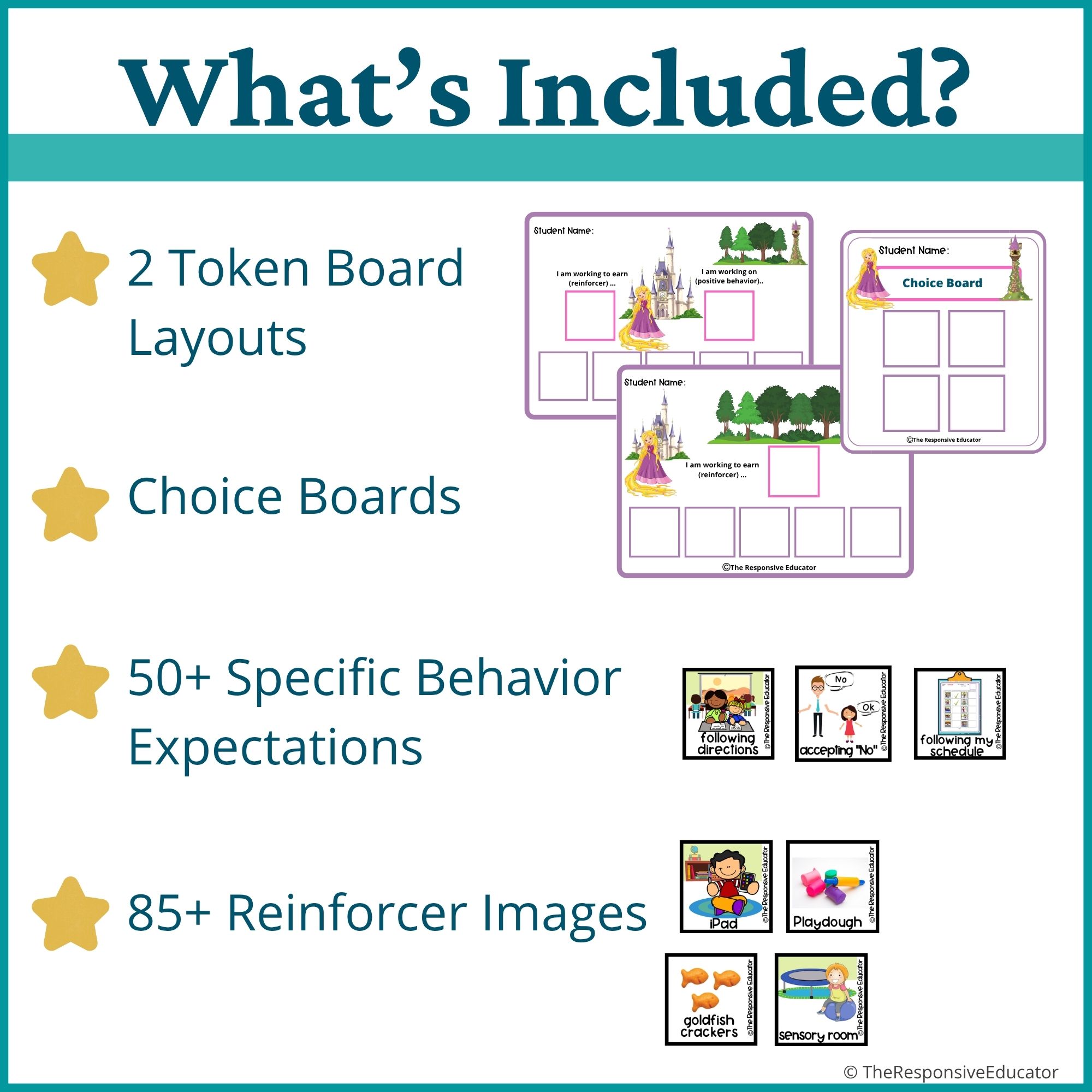 Rapunzel Behavior Token Board – “I Am Working For” Visual - Image 2