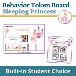 Sleeping Princess Behavior Token Board