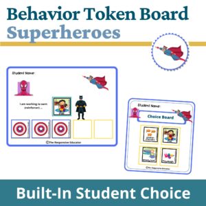 Superheroes Behavior Token Board