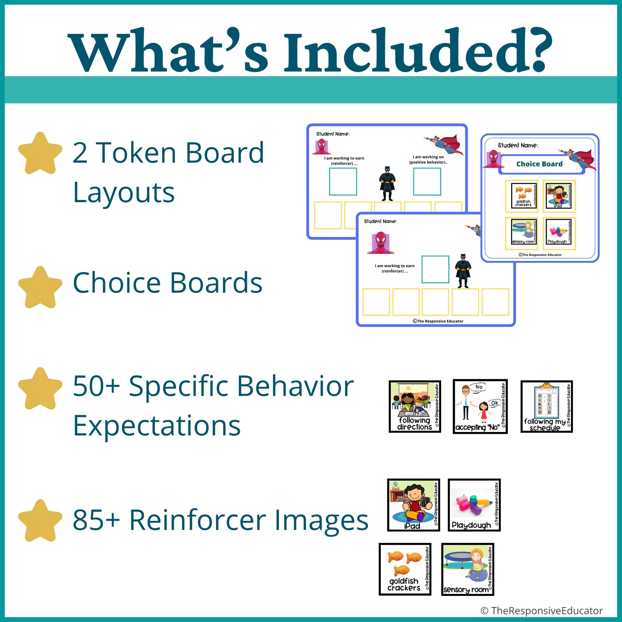 Superheroes Behavior Token Board – “I Am Working For” Visual - Image 2