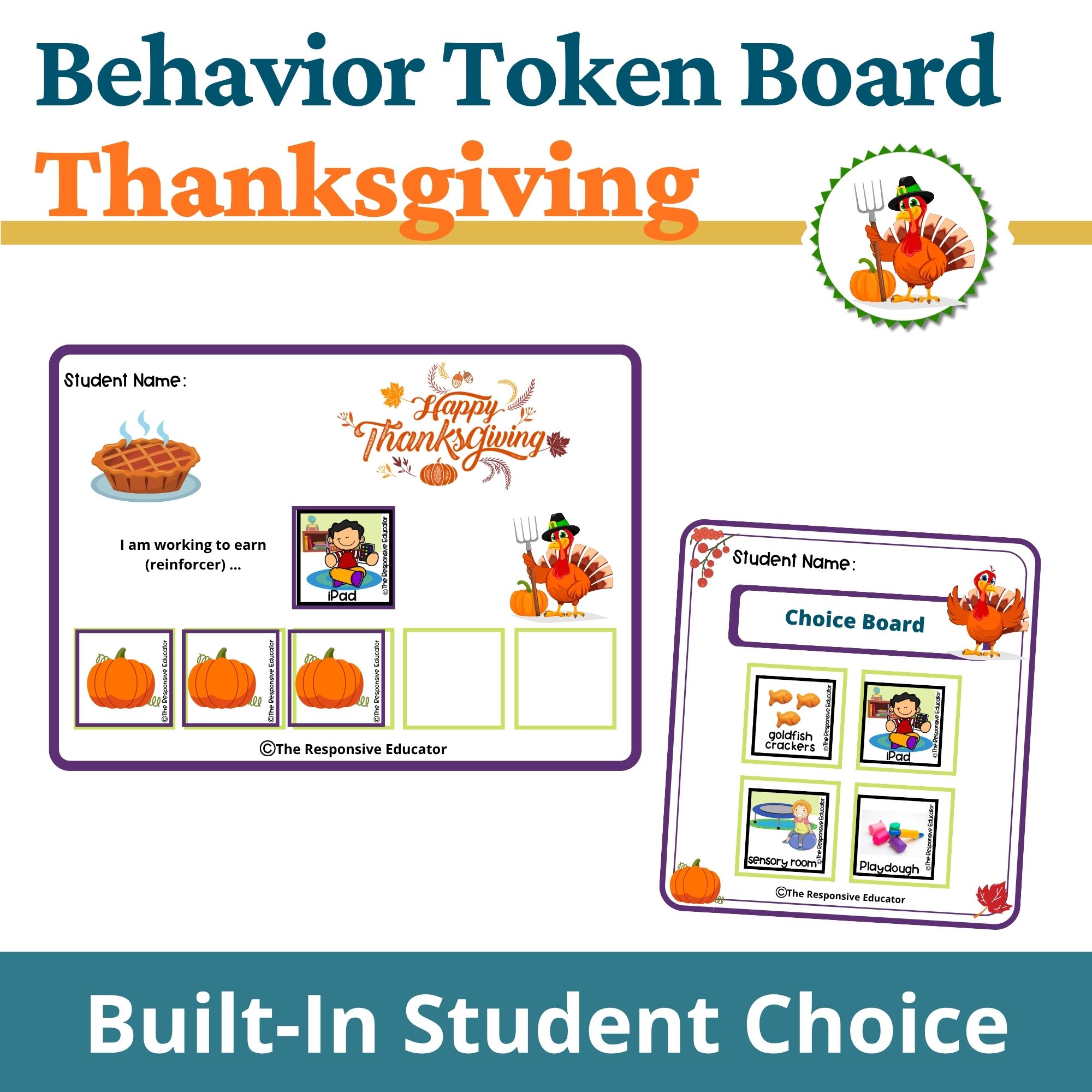 Thanksgiving Behavior Token Board