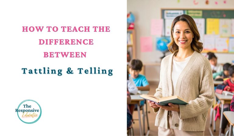 How to teach the difference between tattling and telling