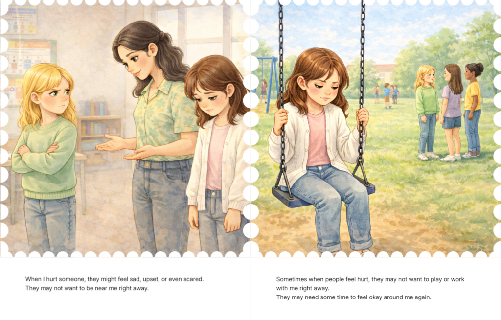 Apologizing social support story 2