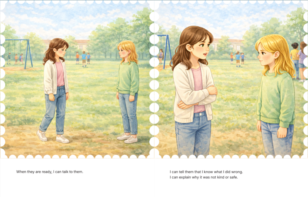 Apologizing social support story 4