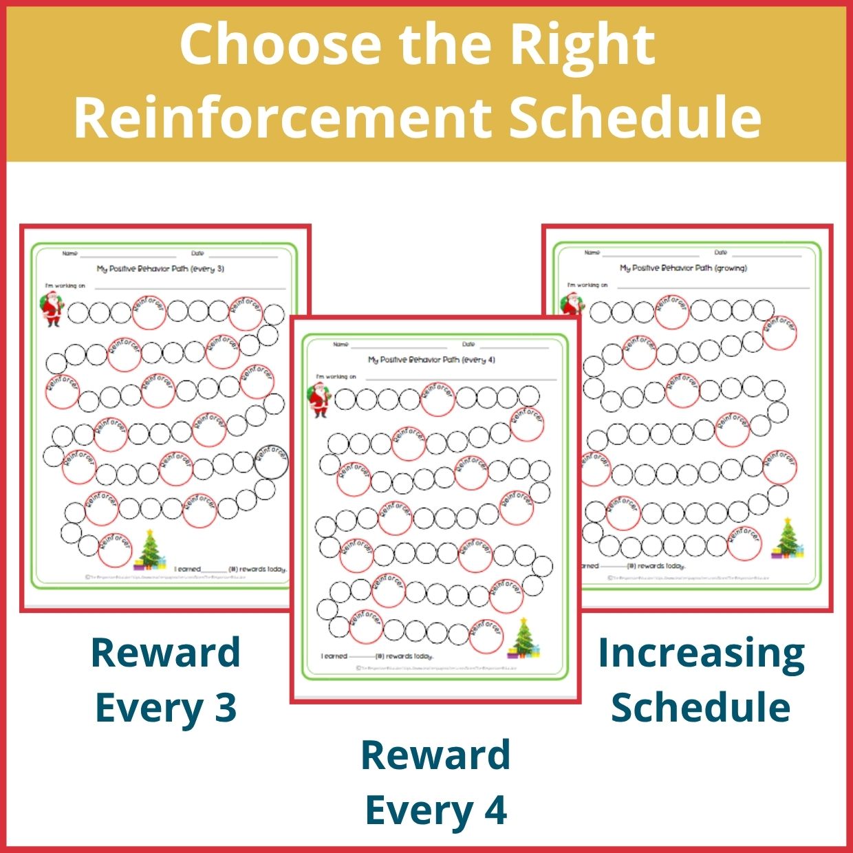 Christmas Behavior Reward Chart