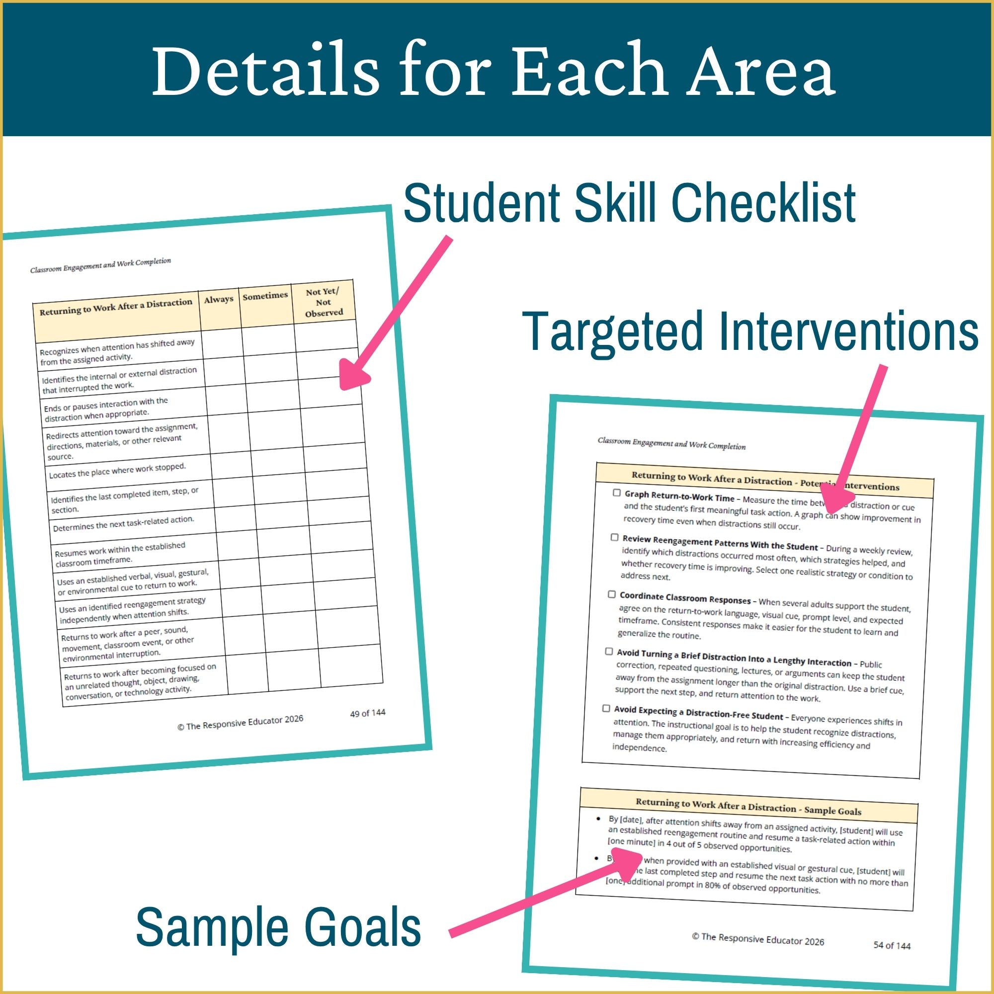 Student Engagement Checklist with Classroom Engagement Strategies & IEP Goals - Image 4