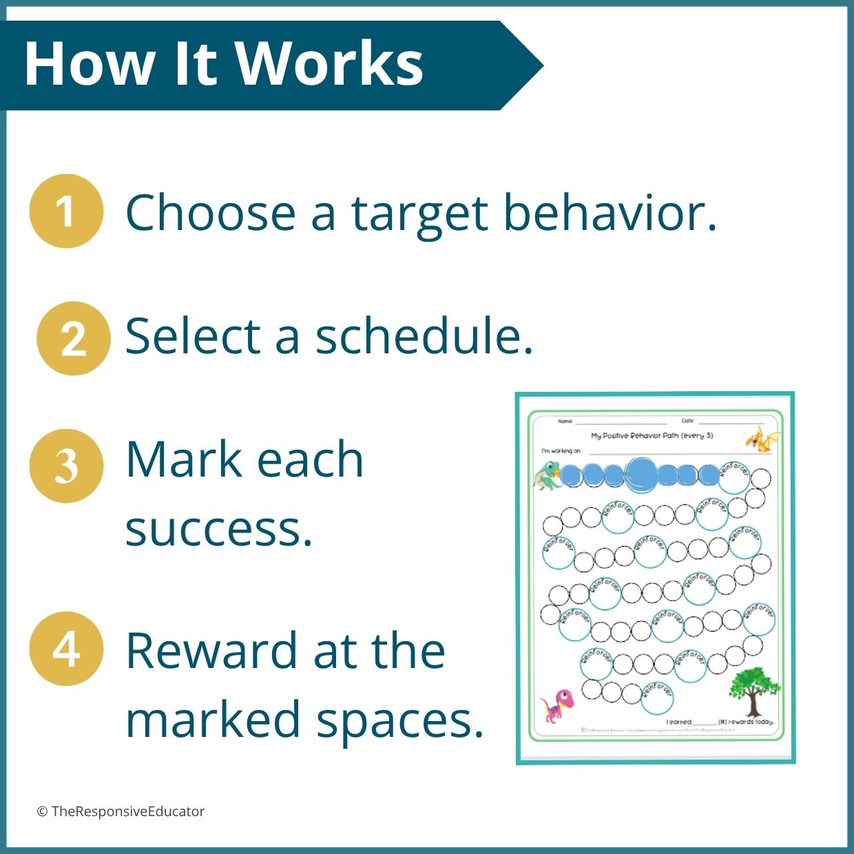 Dino Babies Behavior Reward Chart