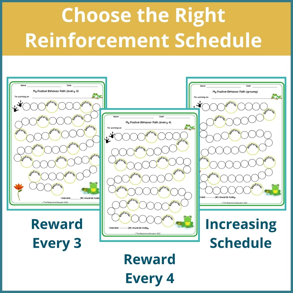Frogs Behavior Reward Chart for Students – Printable Behavior Chart - Image 2