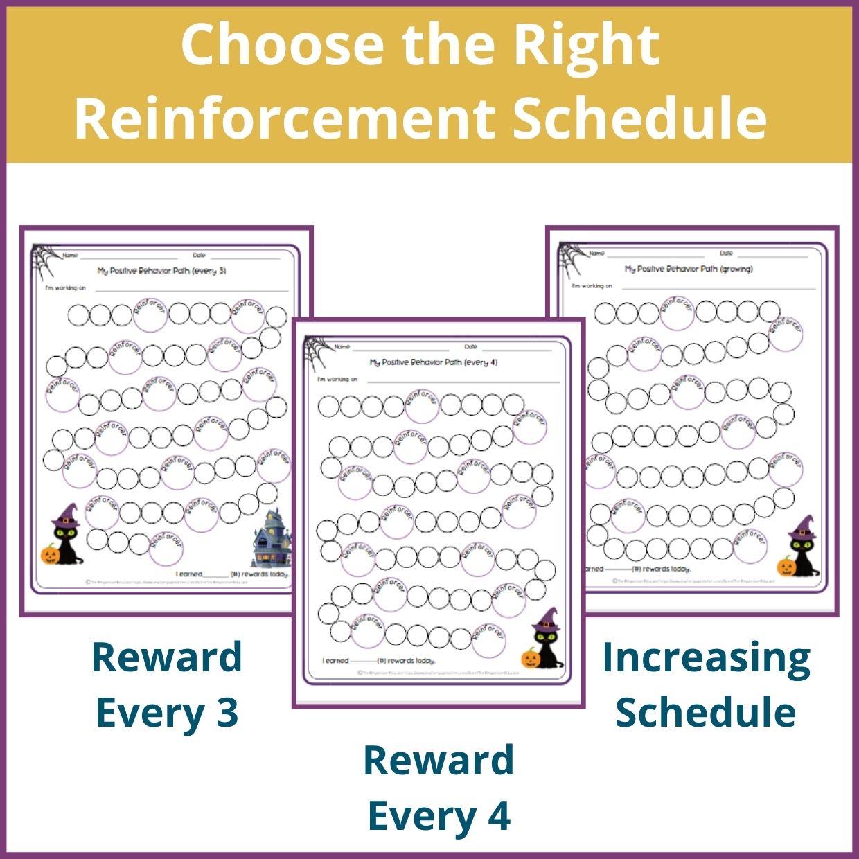 Halloween Behavior Reward Chart for Students – Printable Behavior Chart - Image 2