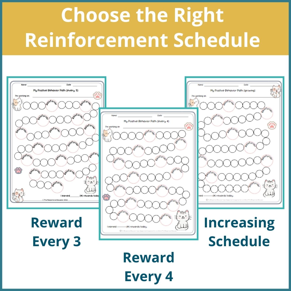 Kittens Behavior Reward Chart for Students – Printable Behavior Chart - Image 2