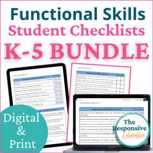 K-5th Grade Functional Life Skills Checklist