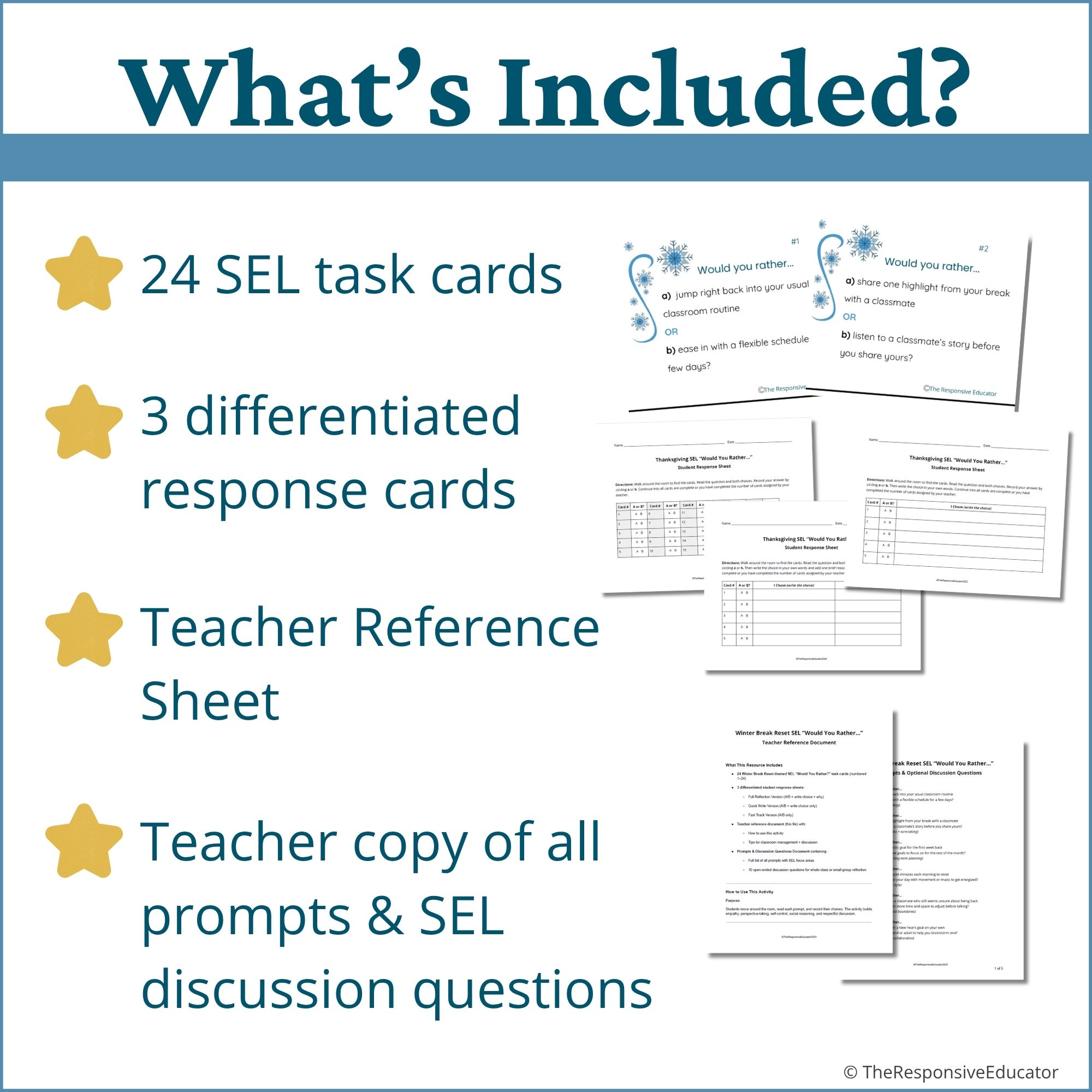 Winter Break Reset Would You Rather Questions & SEL Write the Room Activity - Image 2