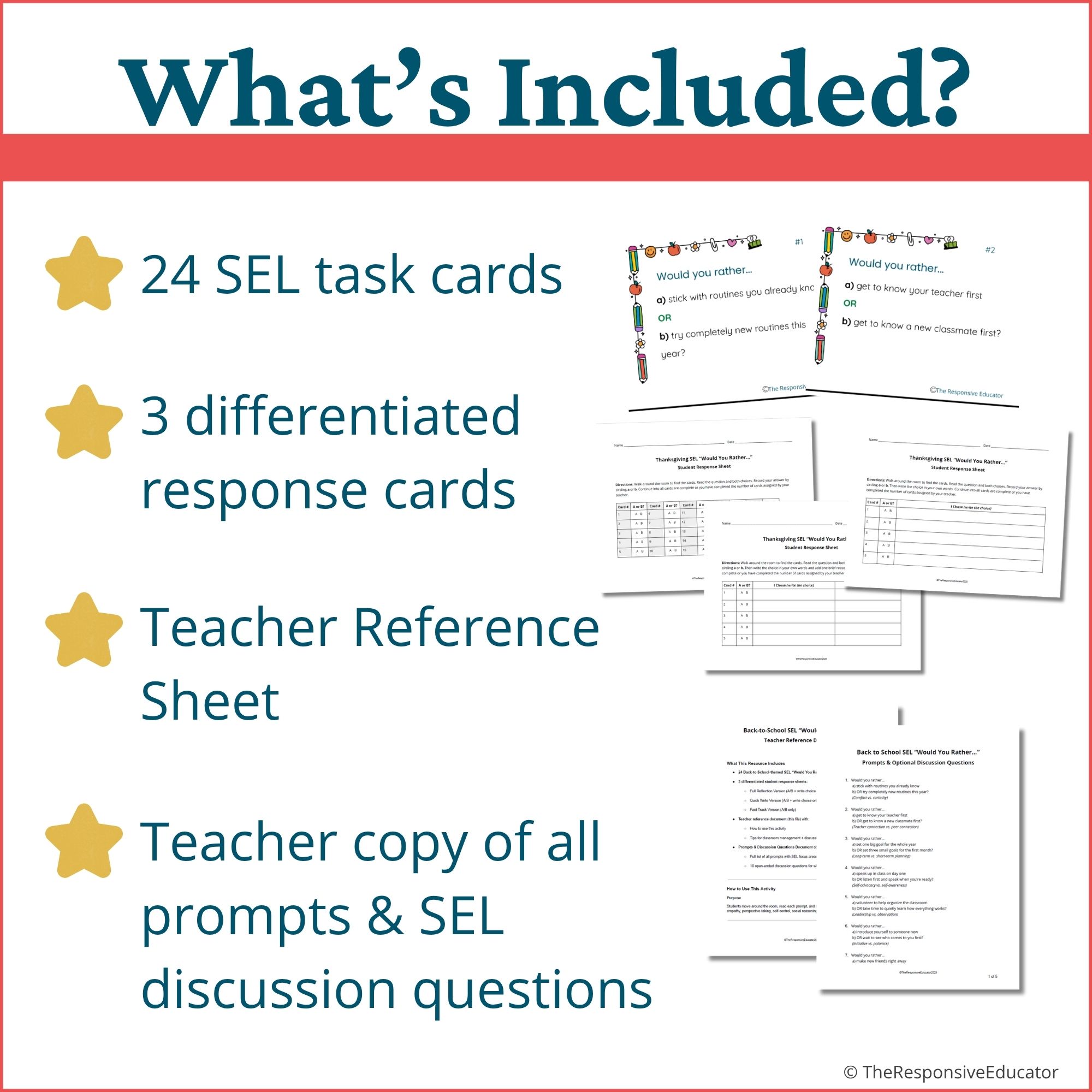 Back to School Would You Rather Questions & SEL Write the Room Activity - Image 4