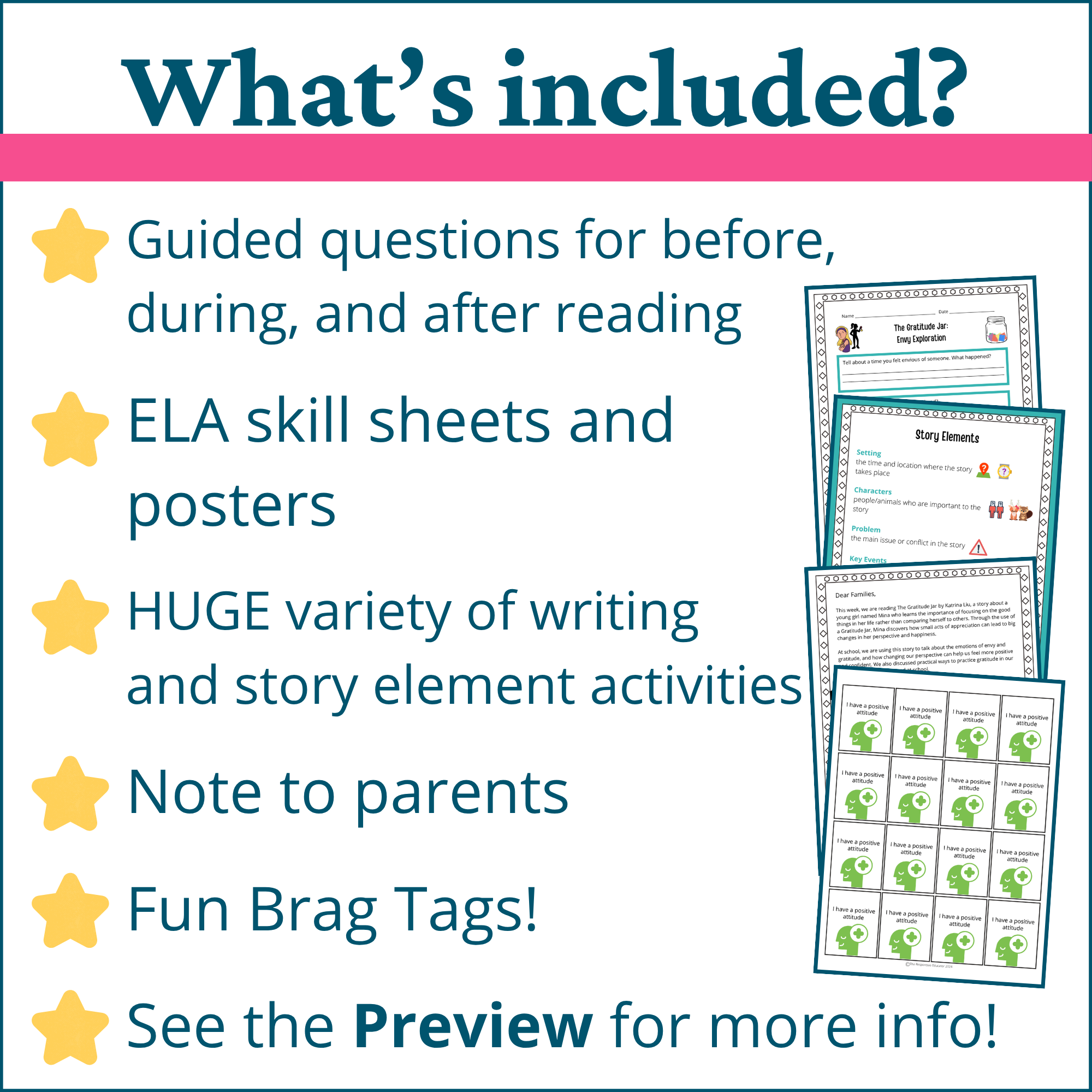 The Gratitude Jar Read Aloud Book Activities: SEL & Gratitude Worksheets - Image 4