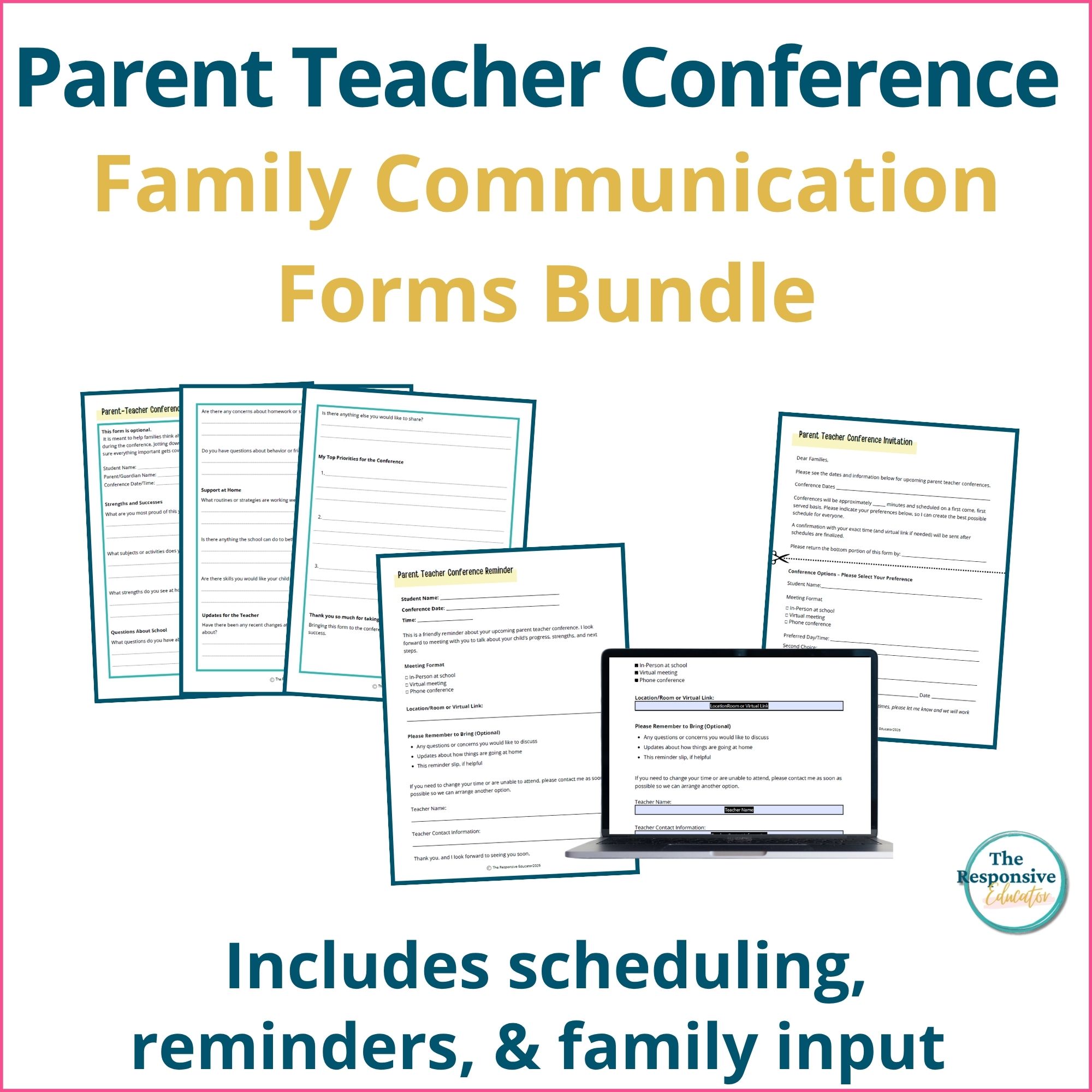 parent teacher conference templates